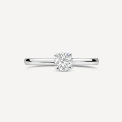 Northern Star 0.56ct Diamond Solitaire & Hidden Halo Platinum Ring
