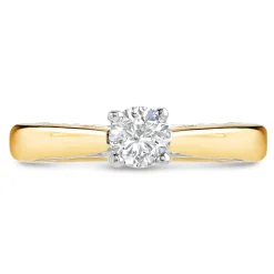 Northern Star 0.45ct Diamond 18ct Yellow Gold Four Claw Solitaire Ring