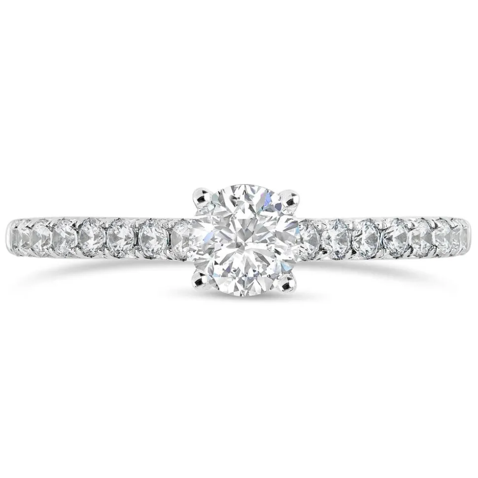 Northern Star 0.80ct Diamond Shoulders 18ct White Gold Ring
