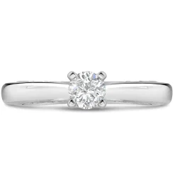 Northern Star 0.55ct Diamond 18ct White Gold Four Claw Solitaire Ring
