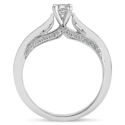Northern Star 0.37ct Diamond 18ct White Gold Sides Ring