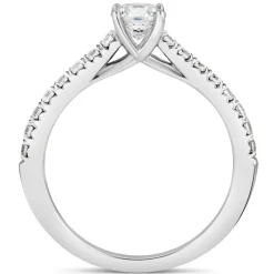 Northern Star 0.80ct Diamond Shoulders 18ct White Gold Ring