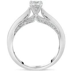 Northern Star 0.55ct Diamond 18ct White Gold Four Claw Solitaire Ring