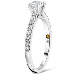 Northern Star 0.80ct Diamond Shoulders 18ct White Gold Ring