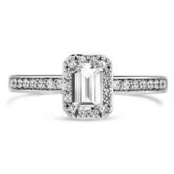 Northern Star 0.76ct Emerald Diamond 18ct White Gold Ring
