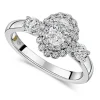 Northern Star 0.85ct Oval Diamond Double Halo 18ct White Gold Ring