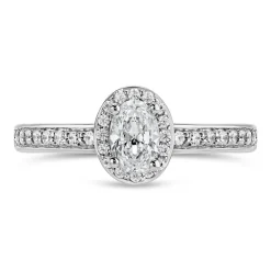 Northern Star 0.62ct Oval Diamond 18ct White Gold Ring