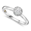 Northern Star 0.44ct Round Diamond Brilliant Halo 18ct White Gold Ring