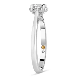 Northern Star 0.44ct Round Diamond Brilliant Halo 18ct White Gold Ring
