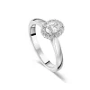 Northern Star 18ct White Gold 0.60ct Diamond Halo Cluster Ring