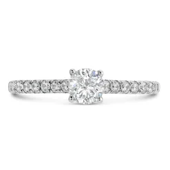 Northern Star 18ct White Gold Solitaire with Shoulders 0.50 Carat Diamond Ring