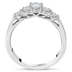 Northern Star 18ct White Gold 0.50ct Diamond Gradual Five Stone Ring