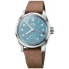 ORIS Big Crown Pointer 38mm Blue Dial Brown Strap Watch