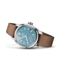 ORIS Big Crown Pointer 38mm Blue Dial Brown Strap Watch
