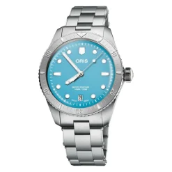 Oris Divers Sixty-Five ‘Cotton Candy’ 38mm Blue Dial Steel Bracelet Watch