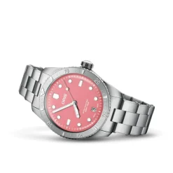 Oris Divers Sixty-Five &lsquo;Cotton Candy&rsquo; 38mm Pink Dial Steel Bracelet Watch