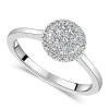 Platinum 0.35ct Diamond Halo Cluster Ring