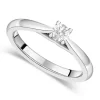 Platinum 0.25ct Round Diamond Orchid Setting Ring
