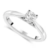 Platinum 0.40ct Round Diamond Orchid Setting Ring