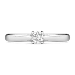 Platinum 0.25ct Round Diamond Orchid Setting Ring