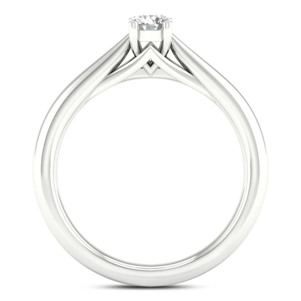 Platinum 0.25ct Round Diamond Orchid Setting Ring