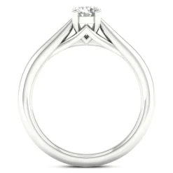 Platinum 0.40ct Round Diamond Orchid Setting Ring