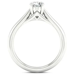 Platinum 0.70ct Round Diamond Orchid Setting Ring