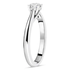 Platinum 0.40ct Round Diamond Orchid Setting Ring