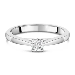 Platinum 0.25ct Round Diamond Orchid Setting Ring