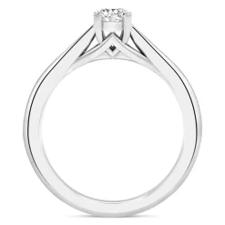 Platinum 0.40ct Round Diamond Orchid Setting Ring