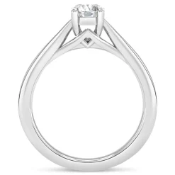 Platinum 0.70ct Round Diamond Orchid Setting Ring