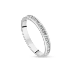 Platinum 3mm 0.35ct Diamond Channel Set Wedding Ring