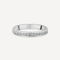 Platinum 2.5mm 0.20ct Diamond Channel Set Wedding Ring