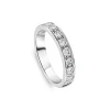 Platinum 3.5mm 0.67ct Diamond Pave Set Wedding Ring