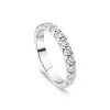 Platinum 3mm 0.70ct Diamond Triangle Claw Wedding Ring