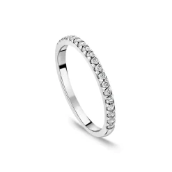 Platinum 1.7mm 0.15ct Diamond Triangle Claw Wedding Ring