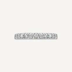 Platinum 2.5mm 0.45ct Diamond Triangle Claw Wedding Ring