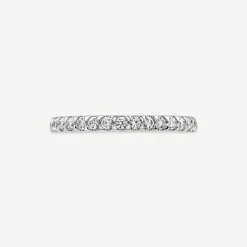 Platinum 2mm 0.25ct Diamond Triangle Claw Wedding Ring