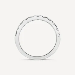 Platinum 3mm 0.70ct Diamond Triangle Claw Wedding Ring