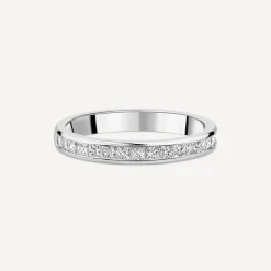 Platinum 2.5mm 0.45ct Princess Cut Diamond Channel Set Wedding Ring