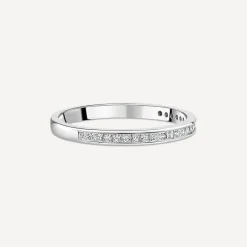 Platinum 2mm Diamond Princess Cut Channel Set 0.25ct Wedding Ring