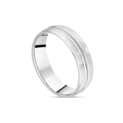 Platinum 6mm Matte & Polished Wedding Ring
