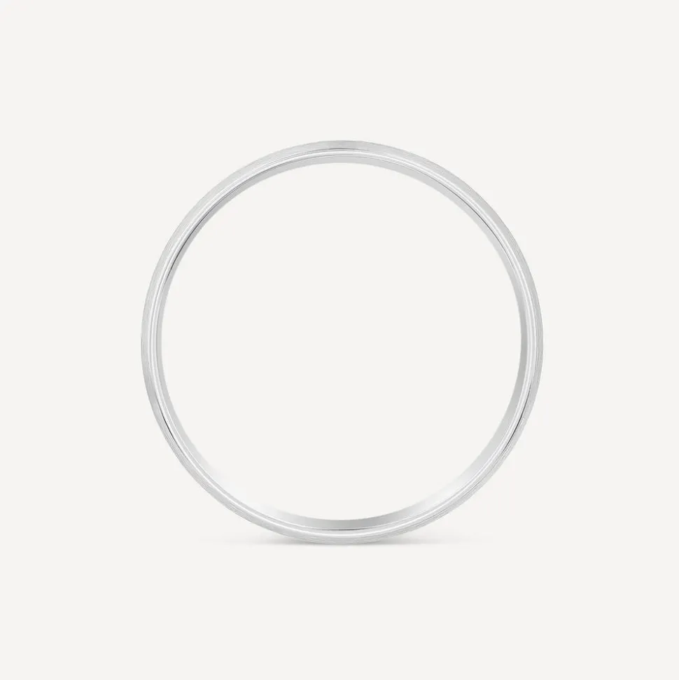 Platinum 6mm Matte & Polished Wedding Ring