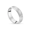 Platinum 6mm Matte Centre Edge Men's Wedding Ring