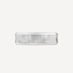 Platinum 6mm Matte Centre Edge Men's Wedding Ring