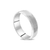Platinum 6mm Matte Polished Men's Wedding Ring