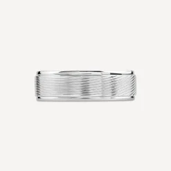 Platinum 6mm Patterned Wedding Ring