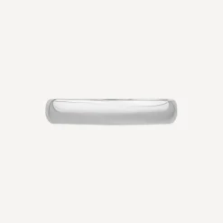 Platinum Plain D-Shape 3mm Wedding Ring