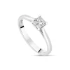 Platinum Princess Cut 0.50ct Tulip Setting Engagement Ring