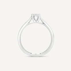 Platinum Princess Cut 0.50ct Tulip Setting Engagement Ring